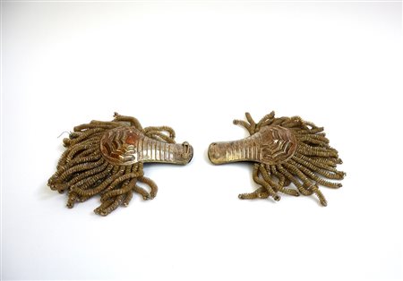 Paio di spalline in argento da colonnello di fanteria produzione Unione...