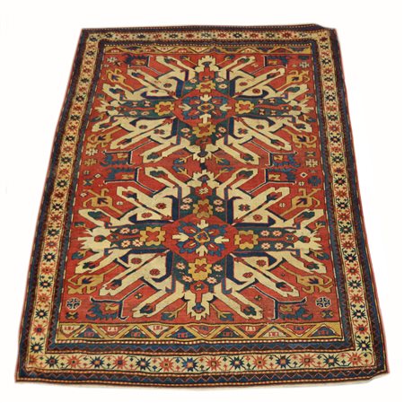 [Tappeti] Tappeto Kazak Adler, Caucaso, fine sec. XIX. Decoro con due...