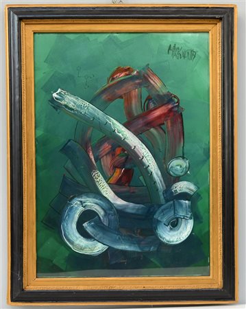 Max Kuatty (Canneto Sull'Oglio 1930 - Milano 2011) "Senza titolo" olio su...