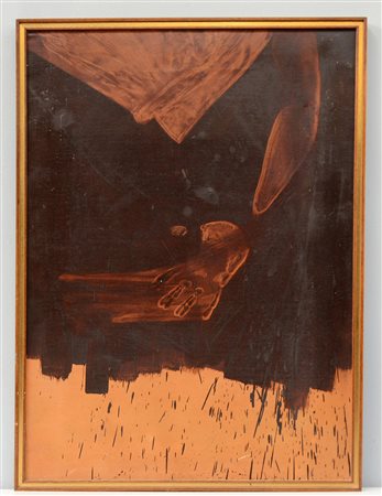 Antonio Recalcati (Bresso 1938) "Figura" 1961, olio su tela (cm 81x60)...