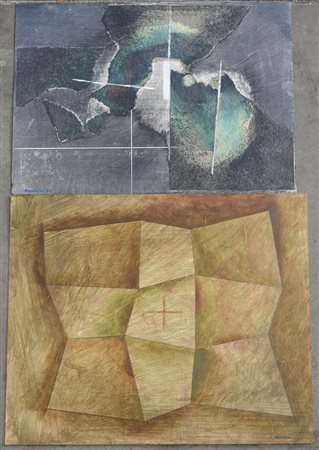 Felice Canonico (Messina 1922 - Milano 1996) "Senza titolo" coppia di due...