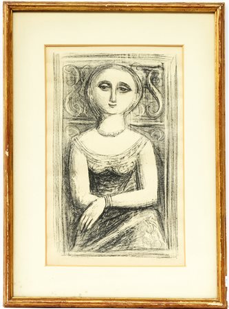 Massimo Campigli (Berlino 1895 - St. Tropez 1971) "Senza titolo" 1944,...