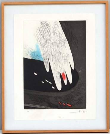 Gianni Dova (Roma 1925 - Milano 1991) "Senza titolo" acquaforte e acquatinta...