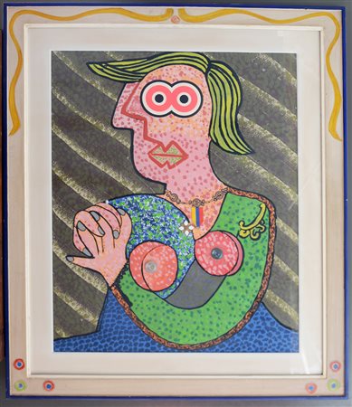 Enrico Baj (Milano 1924 - Vergiate 2003) "Matilde di Canossa" 1971,...