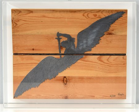 Mario Ceroli (Castel Frentano 1938) "Angelo vendicatore" 1997 multiplo...