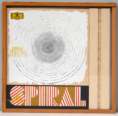 Joe Tilson (Londra 1928) "Spiral" 1983, multiplo serigrafico su legno e...