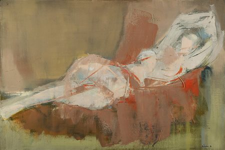 Giuseppe Ajmone (Carpignano Sesia 1923 - Romagnano Sesia 2005) "Nudo" 1960...