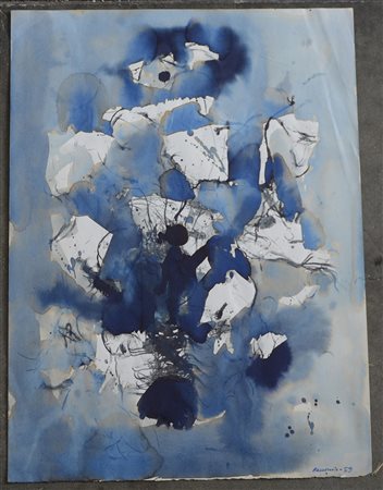 Felice Canonico (Messina 1922 - Milano 1996) "Senza titolo" 1959 tecnica...