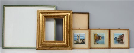 Cartone contenente alcune cornici di fatture e dimensioni differenti (difetti)