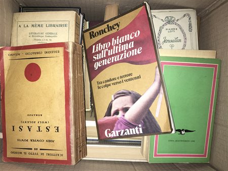 Lotto composto da numerosi libri di vario argomento, soprattutto romanzi. In...