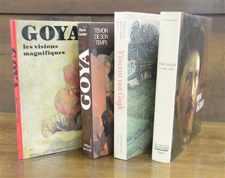 Lotto composto da quattro monografie sull'arte di Van Gogh e Goya.
