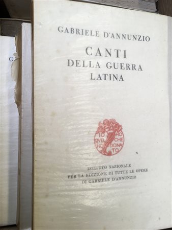D'ANNUNZIO, Gabriele. Tutte le opere. Verona: Istituto Nazionale per la...