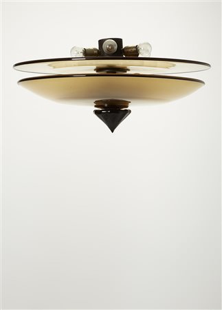 SAIAR, Ferro Toso, Murano (attribuito) Plafoniera composta da due dischi in...