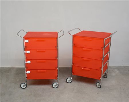 Antonio Citterio e Oliver Low Coppia di cassettiere modello "Mobil". Italia,...