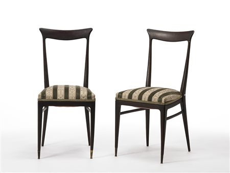 Guglielmo Ulrich (Milano 1904 - 1977) (attribuito) - Coppia di sedie in legno...