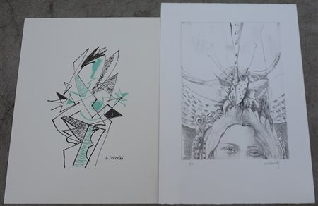 Lotto di numerose riproduzioni litografiche di artisti differenti contenute...