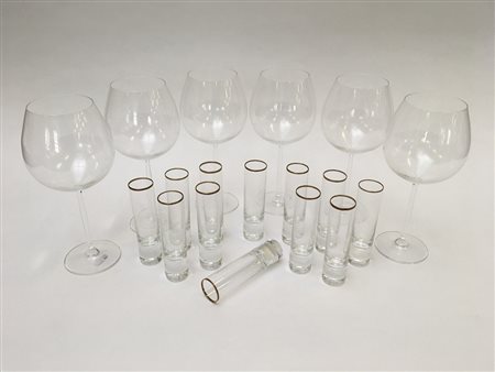 Lotto composto da sei calici da degustazione marcati Schott e dodici...