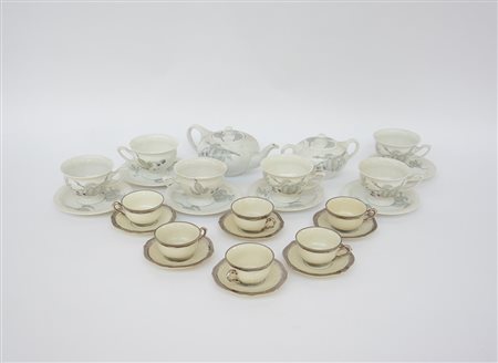 Lotto composto da parte di servizio da tè di Rosenthal e dieci tazze di...