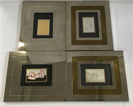 Lotto composto da quattro multipli di autori moderni tra cui Fiume e...