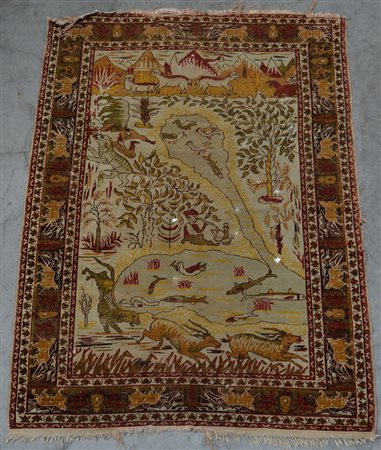 [Tappeti] Tappeto Kaisery, Anatolia, inizio sec. XX. Disegno pittorico del...