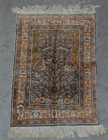 [Tappeti] Tappeto-preghiera Kaisery, Anatolia, sec. XX con albero della vita...
