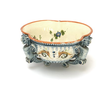 Ceramiche Colonnata, Sesto Fiorentino. Centrotavola in terraglia smaltata e...