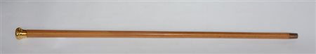 Bastone con canna in malacca e pomolo in oro (difetti)