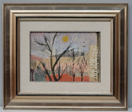 Pianca Valentina "Porta Altinia" tecnica mista su masonite (cm 25x34) Firmato...