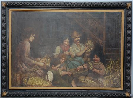 Alcide Vezzoli (Calcio 1870 - Cenate Sotto 1919) "La famiglia del contadino"...