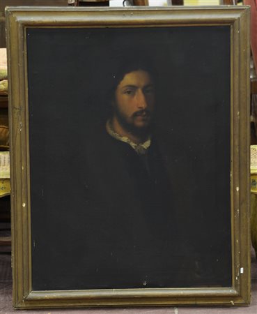 Ignoto dall'antico, "Ritratto di nobiluomo" olio su tela ( cm 86x66) in...