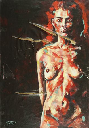 DAVIDE PERRETTA Bordighera, 1982 "Fragilità " anno 2016 olio su tela...