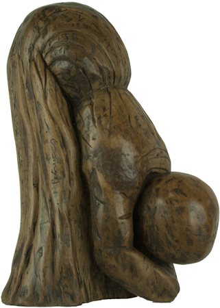 MARIA PETRUCCI Toffia, 1938 " Flessioni " anno 1988 scultura in legno di noce...