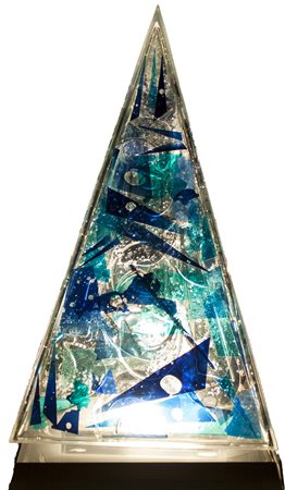 RODOLFO FINCATO Abano Terme, 1947 " Piramide blu " scultura in plexiglass...