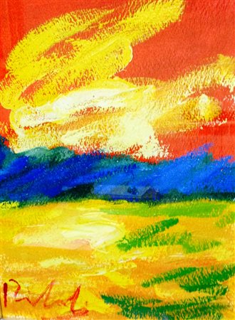 FRANCESCO BITONTI San Giovanni in Fiore " Paesaggio introspettivo " olio su...