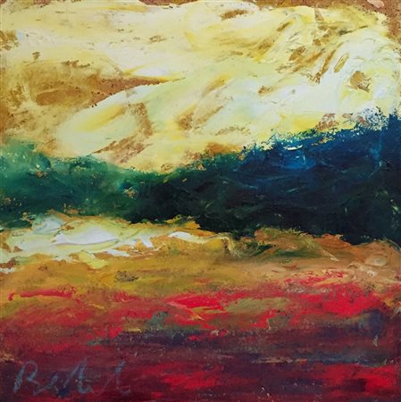 FRANCESCO BITONTI San Giovanni in Fiore " Paesaggio introspettivo " olio su...