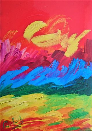 FRANCESCO BITONTI San Giovanni in Fiore " Concetto introspettivo " olio su...