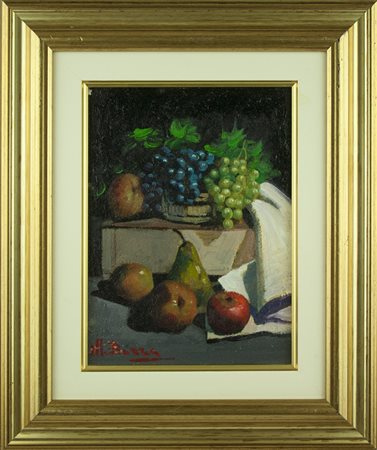 Lotto unico di n. 2 opere: 112a) MAURO BARRA Napoli olio su tavola 24x18cm...