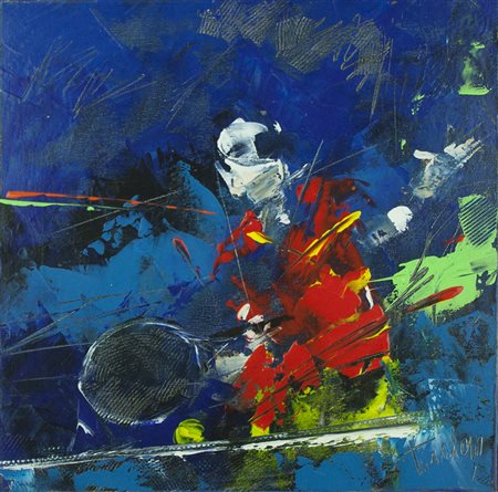 FRANCESCO TORALDO Catanzaro, 1974 " Korolen" anno 2008 olio su tela 30x30 cm...