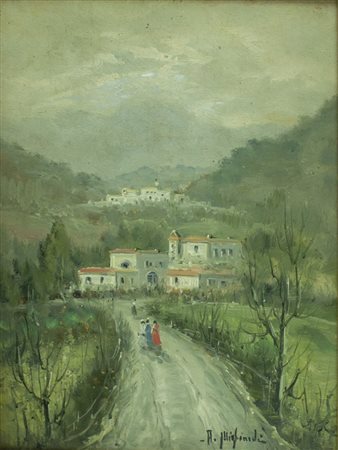ANTONIO MIGLIARDI Reggio Calabria 1958 olio su tavola 40x30 cm firmato al...