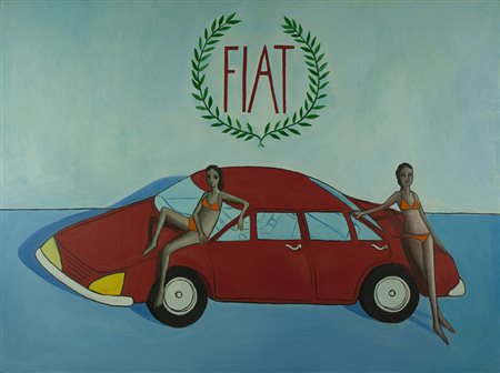 GIACOMO PIUSSI Udine, 1967 acrilico su tela anno 2004 92x122 firmato e datato...