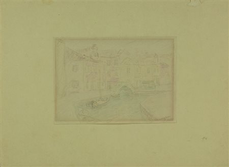 PIO SEMEGHINI Quistello, 1878 – Verona, 1964 " Venezia " anno 1952 pastelli...