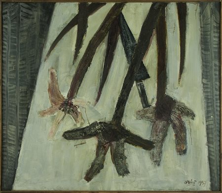 RODOLFO ARICÒ Milano, 1930-2002 olio su tela 70x80 cm anno 1957 firmato e...