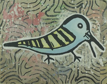 DONALD BAECHLER Hartford, Connecticut, 1956 " Bird " anno 2013 Gesso, Flashe...