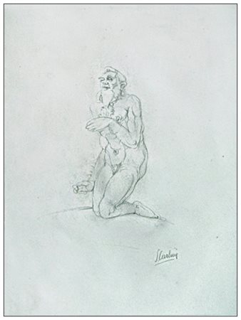 SPARTACO CARLINI Pisa 1884 – Pisa 1949 Senza titolo Grafite su carta 37 x 26....