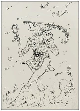 FRANCO ROGNONI Milano 1913 – Milano 1999 Senza titolo China su carta 43,5 x...