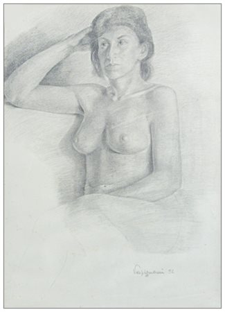 PAOLO VESPIGNANI Firenze Senza titolo 1952 Grafite su carta 70 x 50. Firma e...