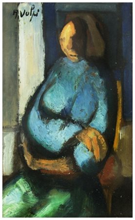 ALESSANDRO VOLPI Pisa 1909 – Pisa 1978 Senza titolo Olio su tavola 28,5 x...