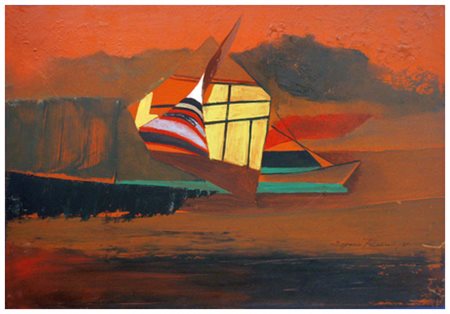 EUGENIO PARDINI Viareggio 1912 – Camaiore 2003 Senza titolo 1989 Olio su...