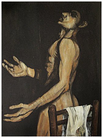 GIANCARLO VACCAREZZA Viareggio 1943 Senza titolo Olio su cartone 89 x 66....