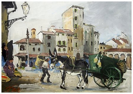 GINO PAOLO GORI Firenze 1911 – Firenze 1991 Firenze, vecchio mercato 1975...